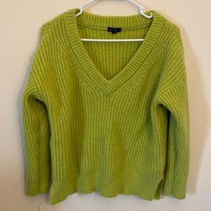 Ever After Women’s Green Woven Long-Sleeve Sweater Size L